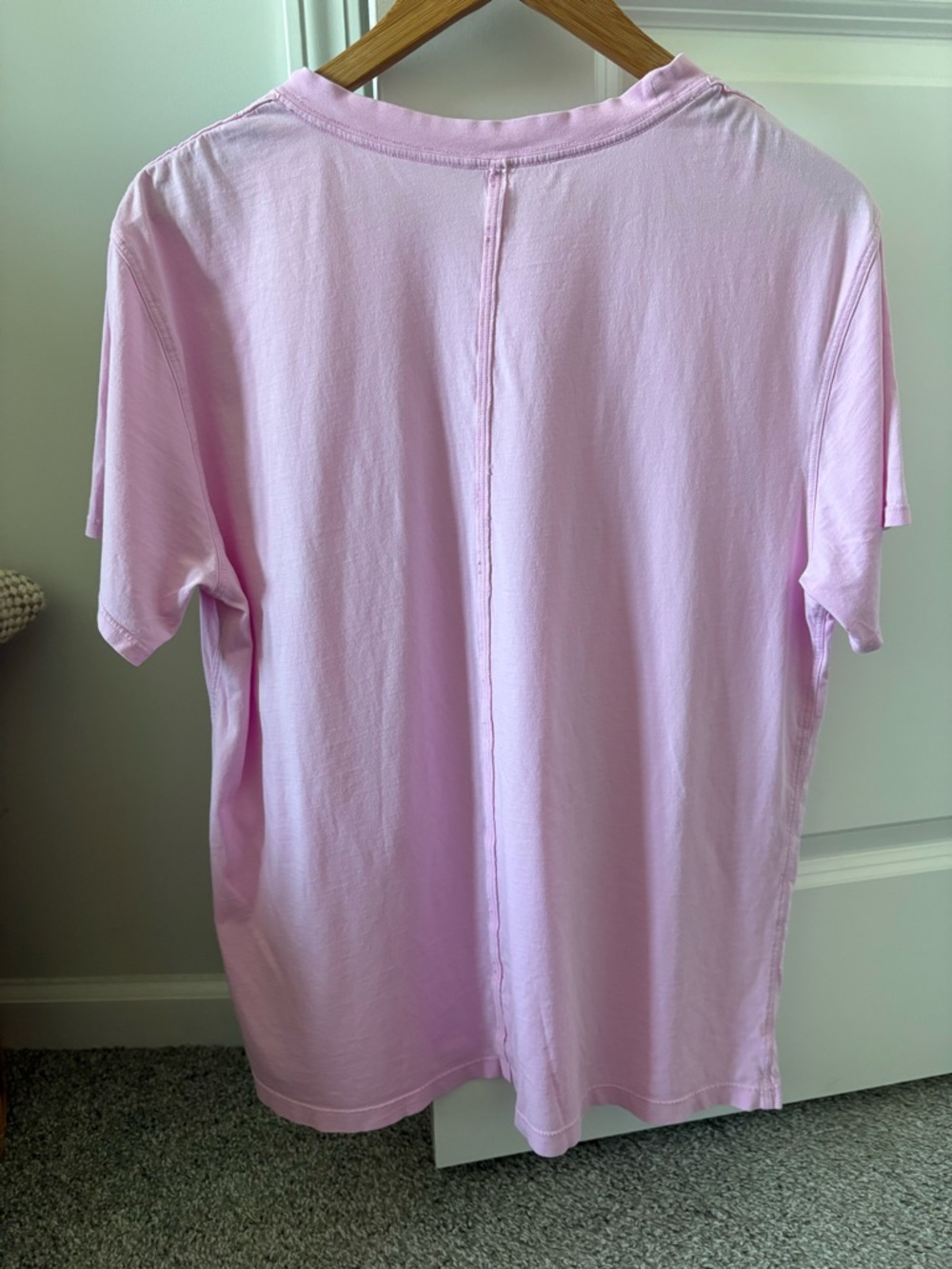 lululemon All Yours Oversized Organic Tee Crew Neck T-Shirt in Pink Pearl M - Picture 4 of 6